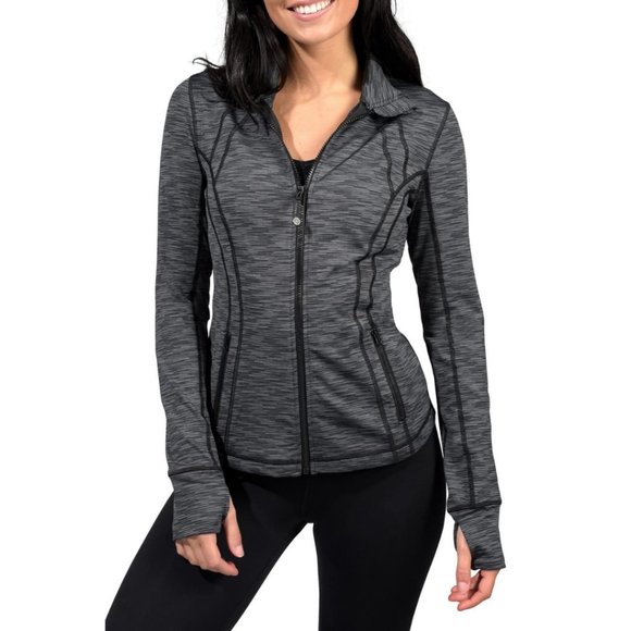 90 Degree By Reflex Jackets & Blazers - 90 Degree by Reflex Charcoal Combo Runner Jacket